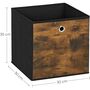 Set Of Six Brown Foldable Cubes Storage Organiser Boxes, thumbnail 8 of 9