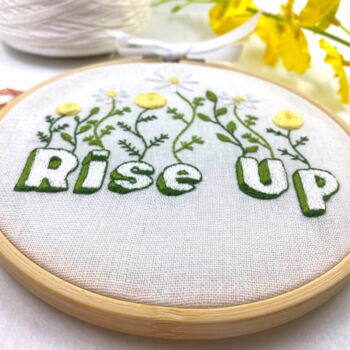 Rise Up Beginners Embroidery Kit, 2 of 12
