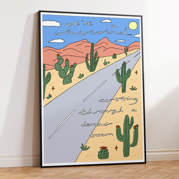 Lainey Wilson “Whirlwind” Art Print – Western Desert Illustration, Country Music Wall Art Poster, 5 of 7