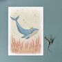 East Of India Sealife Print Whale, thumbnail 1 of 3
