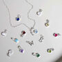 Sterling Silver Birthstone Fine Paperclip Necklace, thumbnail 4 of 12