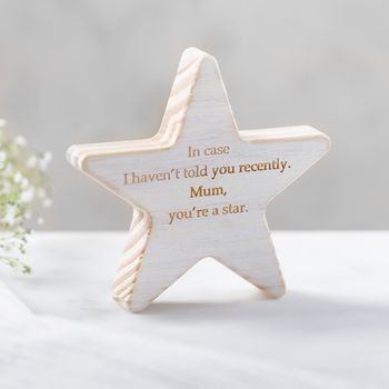 Personalised Wooden Star Keepsake For Mum, 8 of 12