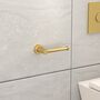 Modern Solid Brushed Brass Toilet Roll Holder, thumbnail 9 of 9