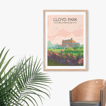 Lloyd Park Walthamstow London Travel Poster Art Print, 4 of 8