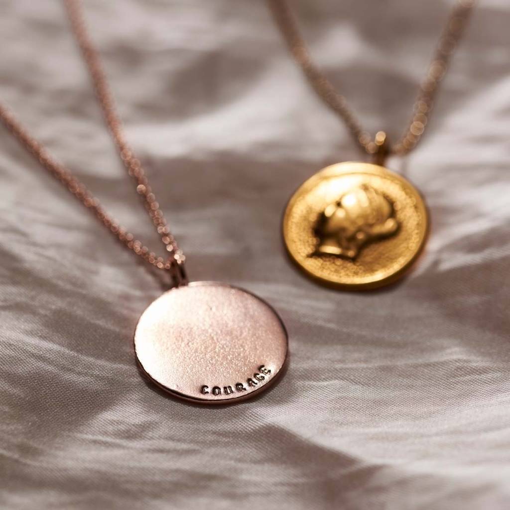 personalised freedom coin necklace by posh totty designs