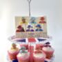 Set Of Six Jubilee Cupcake Toppers Featuring The Queen, thumbnail 5 of 5