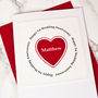 Heart Personalised Wedding Anniversary Card, thumbnail 3 of 4