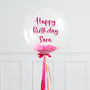 Personalised Flamingo Pink Tassel Bubble Balloon, thumbnail 2 of 2