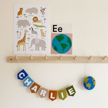 Land And Sea Personalised Bunting Name Garland, 7 of 11