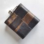 Personalised Rugged Leather Hip Flask, thumbnail 2 of 6