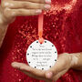 Personalised Message Ceramic Round Christmas Decoration, thumbnail 2 of 8
