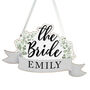 Personalised The Bride Wooden Hanging Decoration, thumbnail 2 of 5
