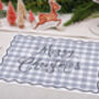 Christmas Placemats With Blue Gingham Design, thumbnail 2 of 3