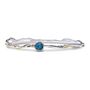 Sterling Silver Organic Round Blue Opal Bangle, thumbnail 4 of 7
