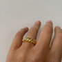 Luxe Chunky Croissant Ring In 14k Gold Vermeil Plated, thumbnail 1 of 3