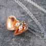 Heart Rose Gold Plated Sterling Silver Locket Necklace, thumbnail 7 of 8