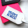 Leather Luggage Tag With Metallic Print, thumbnail 4 of 9
