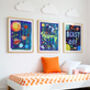 Personalised Space Name Print | Rocket And Planet Nursery Decor | Hand Painted Wall Art, thumbnail 4 of 12