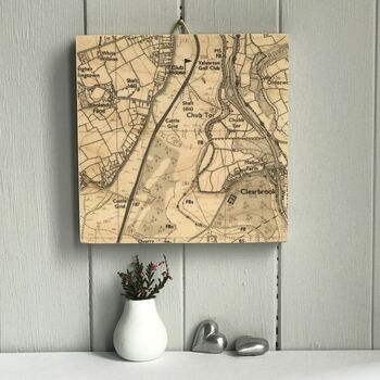 Golf Course Map Printed On Wood, 4 of 11