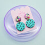 Turquoise, Retro Drop Earrings, thumbnail 4 of 4