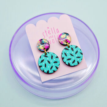 Turquoise, Retro Drop Earrings, 4 of 4