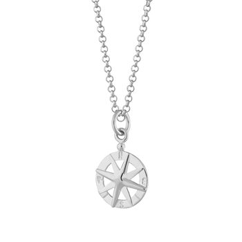 Sterling Silver Compass Necklace, 11 of 11