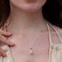 Sterling Silver Lily Flower Charm Necklace, thumbnail 1 of 8