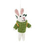 Handmade Ronnie The Rabbit Hanging Easter Decoration, thumbnail 2 of 3