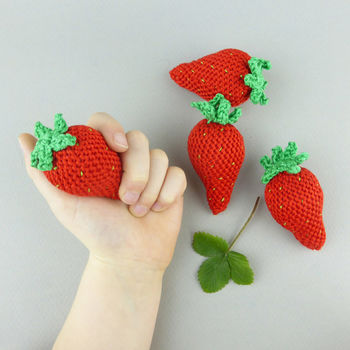 Strawberry Crocheted Toy, 8 of 9