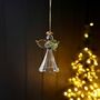 Hanging Glass Angel Decoration With Four Leaf Clover, thumbnail 2 of 2