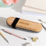 Personalised Wooden Felt Pencil Case And Phone Stand, thumbnail 1 of 5