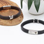 Men's Personalised Leather Infinity Bead Bracelet, thumbnail 1 of 5