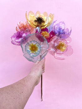 Happy Colours Bouquet Recycled Plastic Bottle Flowers, 2 of 10