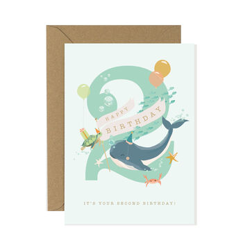 2nd Birthday Under The Sea Card, 2 of 2