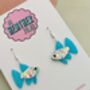 Sparkly Guppy Fish Earrings / Gift For Fish Keepers / Sparkly Fish Earrings, thumbnail 8 of 9