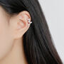 Sterling Silver Crystal Leaf Ear Cuff, thumbnail 2 of 5