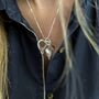 Two Heart Necklace In Sterling Silver, thumbnail 2 of 9