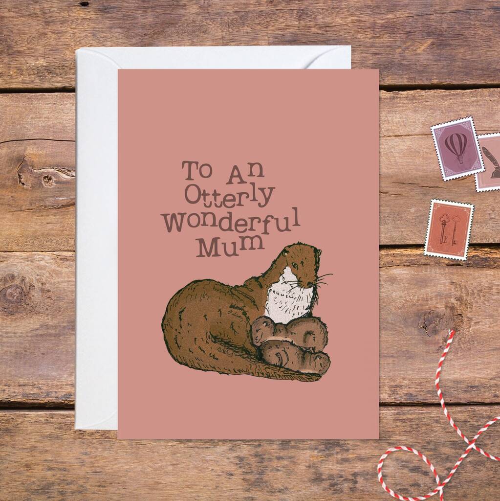 Woodland Otter Mother's Day Card, 1 of 4