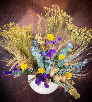 Preserved Eucalyptus And Dried Flower Bouquet, 2 of 5