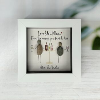Personalised Mum Wine Pebble Picture, 3 of 3