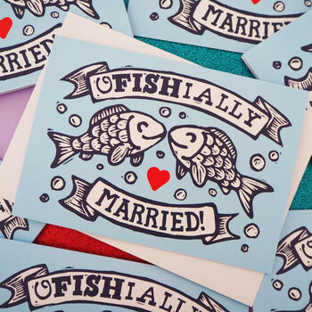 Officially Married Funny Fish Card, 2 of 4
