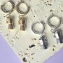 Moka Coffee Pot Huggie Hoop Earrings, thumbnail 2 of 7