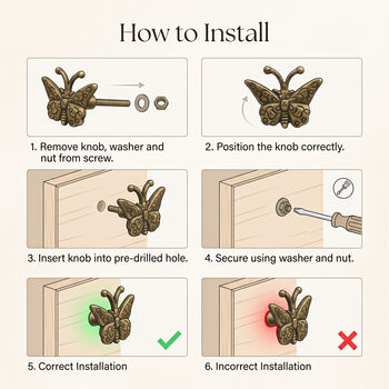 Vintage Brass Butterfly Cabinet Knob, 3 of 9