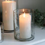 Etched Stars Glass Hurricane Candle Holder, thumbnail 2 of 5