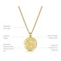 Compass Men's Necklace 18 K Gold Plated Solid Silver, thumbnail 7 of 11