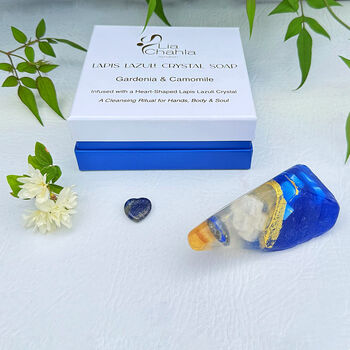 Crystal Soap With Real Crystal Inside Lapis Lazuli Gem, 3 of 8