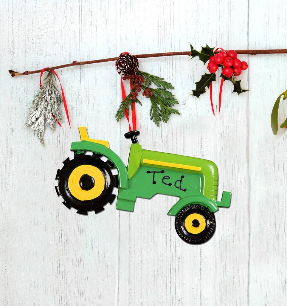 Personalised Christmas Decoration Tractor By SoRealistic