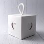 White Heart Design Favour Boxes: Pack Of Ten, thumbnail 1 of 2