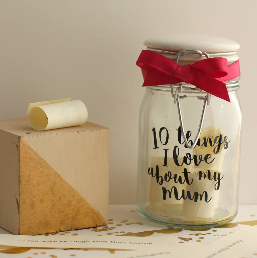 Personalised '10 Things I Love About Mum' Jar By Posh