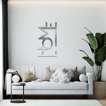 Sleek Modern Metal Home Sign Contemporary Elegance, 5 of 12